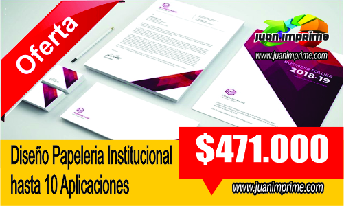 Juanimprime; diseño e impresion de papeleria institucional a nivel nacional